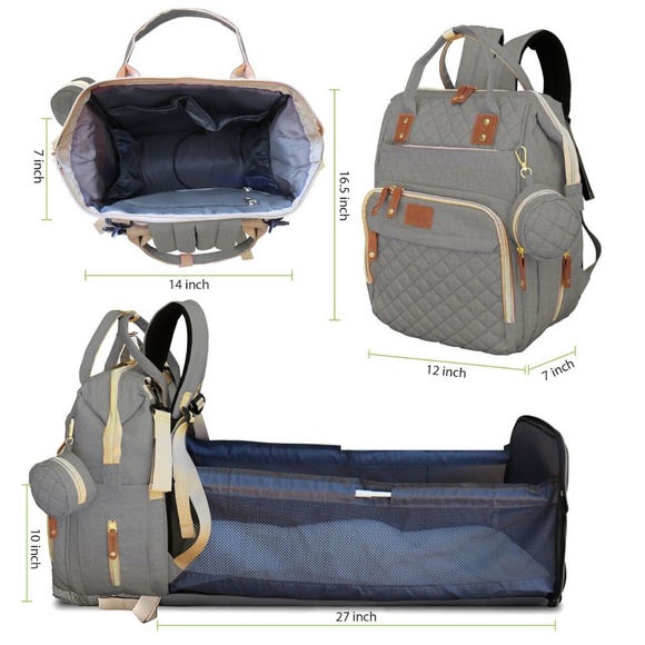 3 in 1 Foldbale Diaper Bag Baby Bed Portable Bag - Picture 6 of 12